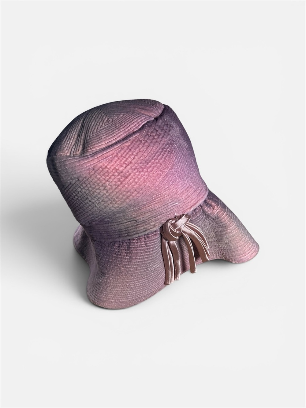 Vintage 1960 Yvette Brillon Montreal Designer Wide Brim Hat Mauve Purple